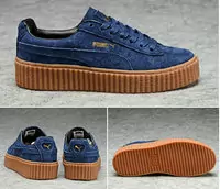 superstar puma rihanna zapatos baskets basses blue brown